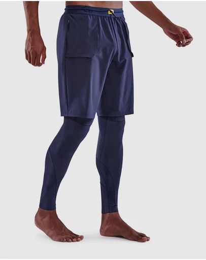 SKINS - SKINS Compression Series-5 Men's Travel And Recovery Long Tights Navy