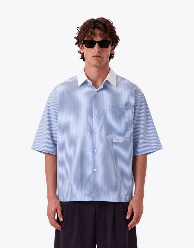 Zanerobe - Bankers Box Crop Shirt Blue White