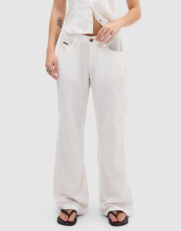 BDG By Urban Outfitters - BDG Kayla Lowrider Linen Trousers