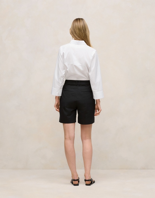 Trenery - Stretch Cotton Tailored Short in Black