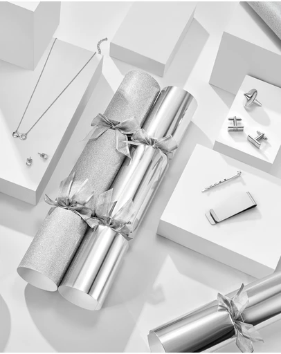 Mestige - Sustainable Christmas Crackers – Gifts Embellished with crystals by Swarovski® - Silver Dust