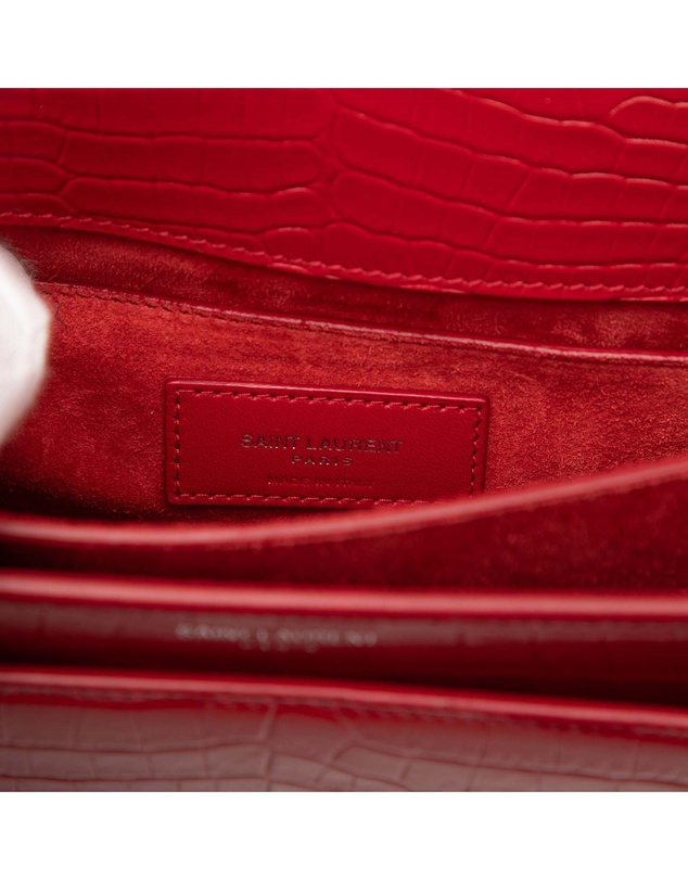 Pre-Loved by Azura Reborn - Pre-Loved Medium Croc Embossed Monogram Sunset Bag