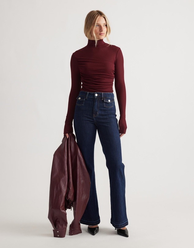 Decjuba - Alicia High Neck Long Sleeve Top