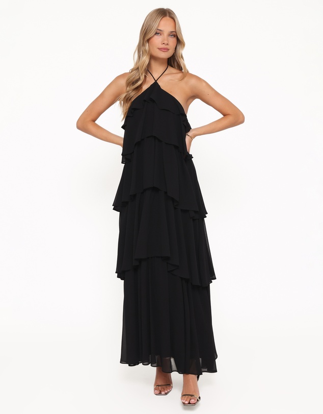 Petal & Pup - Chasity Halterneck Maxi Dress - Black