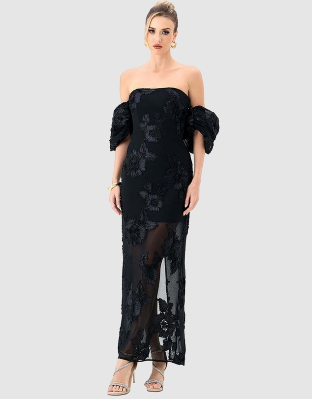 Bariano - Sirenne Puff Sleeve Midaxi