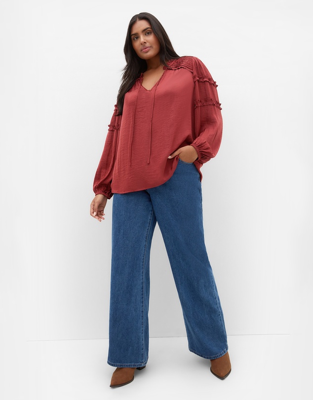 City Chic - Drama Queen Long Sleeve Shirt
