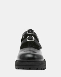 Steve Madden - Alba Black Leather Mary Janes