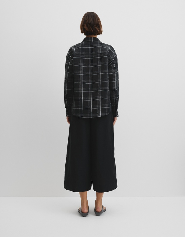 Country Road - Organically Grown Linen Relaxed Fit Long Sleeve Check Shirt