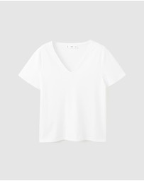 M.N.G - V-Neck Cotton T-Shirt