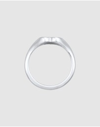Elli Jewelry - Ring Signet heart love symbol in 925 sterling silver