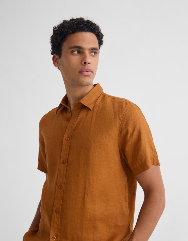 Oxford - Leyton French Linen Short Sleeve Shirt