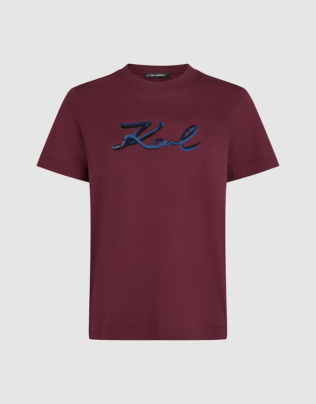 Karl Lagerfeld - Signature Sequins T-Shirt