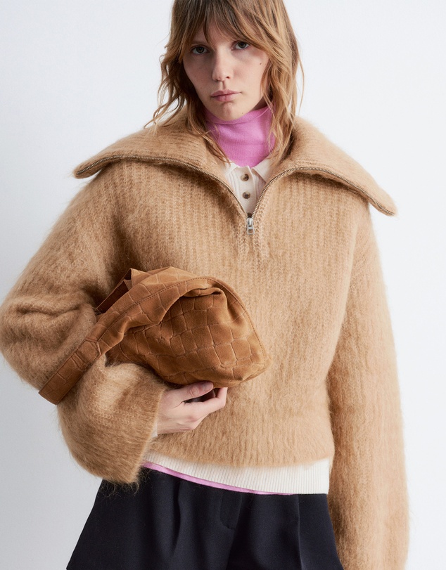 & Other Stories - Small Suede Croco Tote Bag