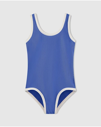Zulu & Zephyr Mini - Mini Stripe Rib Scoop One Piece - Babies-Teens