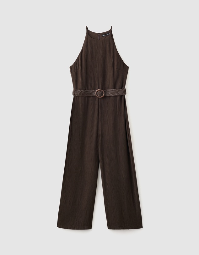 M.N.G - Halter-Neck Jumpsuit with Belt