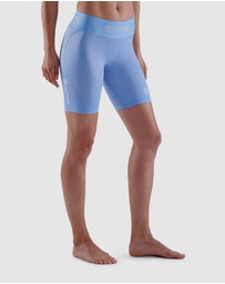 SKINS - SKINS Compression Women's Series-1 Activewear Half Tight Sky Blue