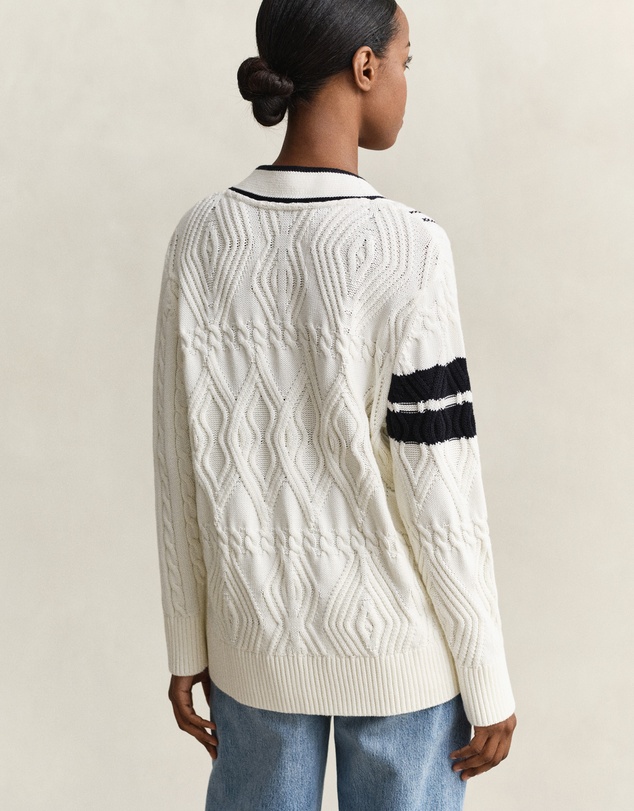 Gant - Gant Varsity Cable Cardigan