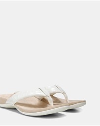 Vionic - Layne Toe Post Sandal - Cream Woven
