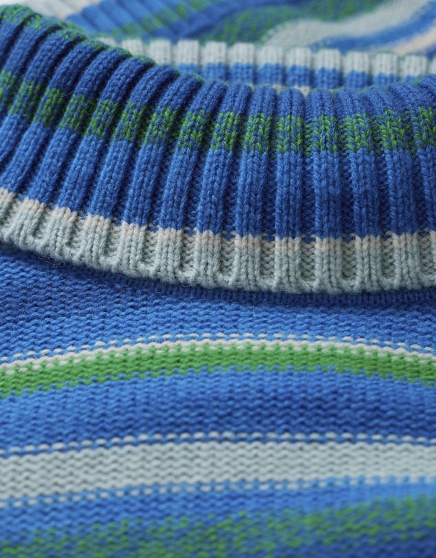 Seasalt - Seasalt Cornwall Blue Braque Roll Neck Jumper