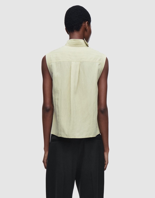 COS - Sleeveless Cut-Out Cowl-Neck Blouse