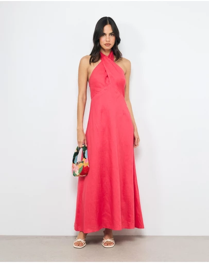 AERE - Celia Halter Maxi Dress