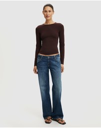 Cotton On - Longline Crew LS Top