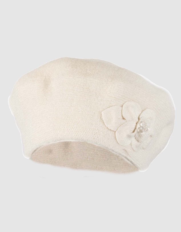 Max Alexander - European Made Cream Soft Wool Beret