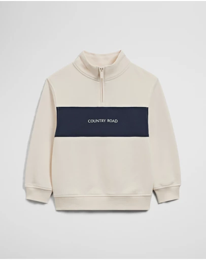 Country Road - Panelled 1/4 Zip Sweat