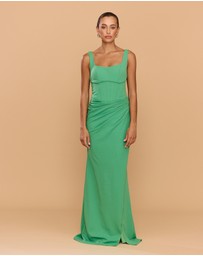 CATHERINE FERRARO - Elena Square Neck Gown