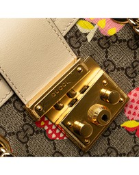 Pre-Loved by Azura Reborn - Pre-Loved Small GG Supreme Apple Heart Padlock Tote
