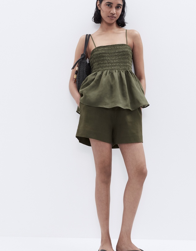 UNISON - Ramie Shirred Top