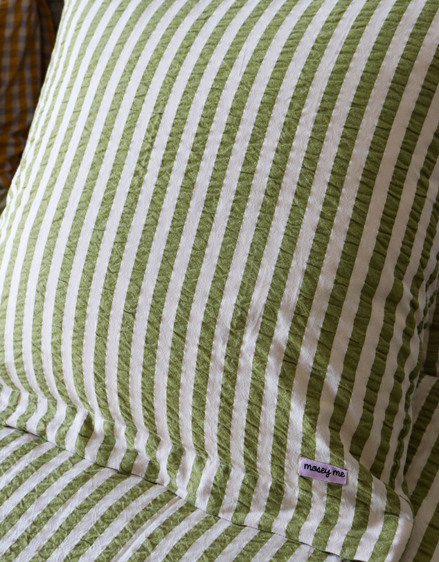 Mosey Me - Seersucker Stripe Euro Pillowcase Set