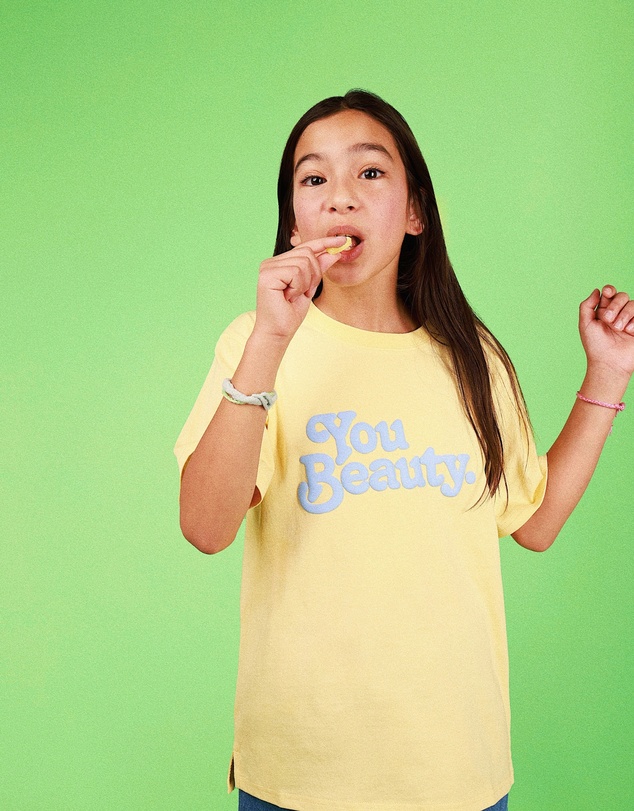 Skwosh - You Beauty Kids Slang Tee in Lemon