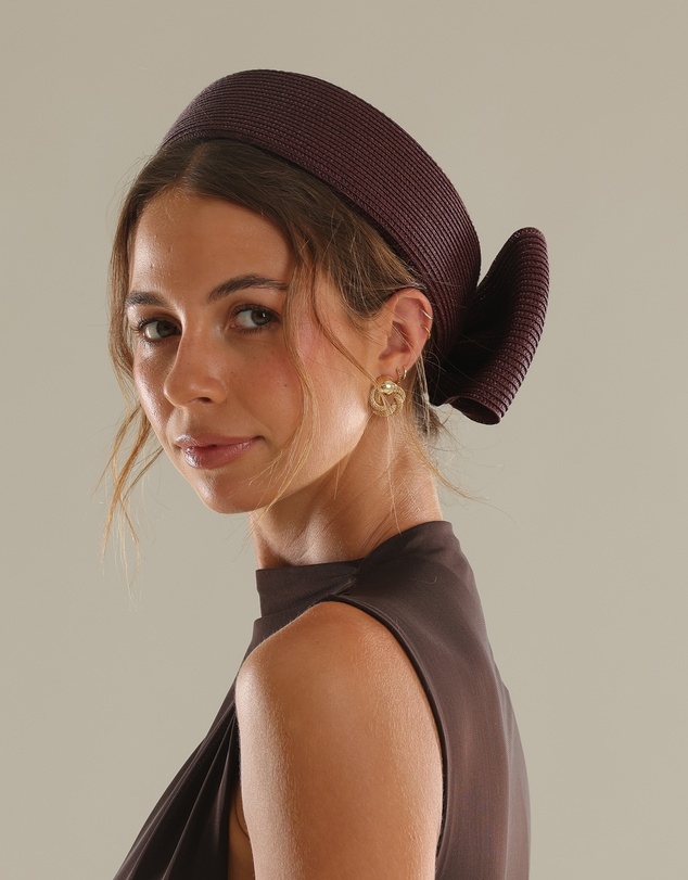 Morgan & Taylor - Tara Racewear Pillbox Hat in Dark Cherry Red