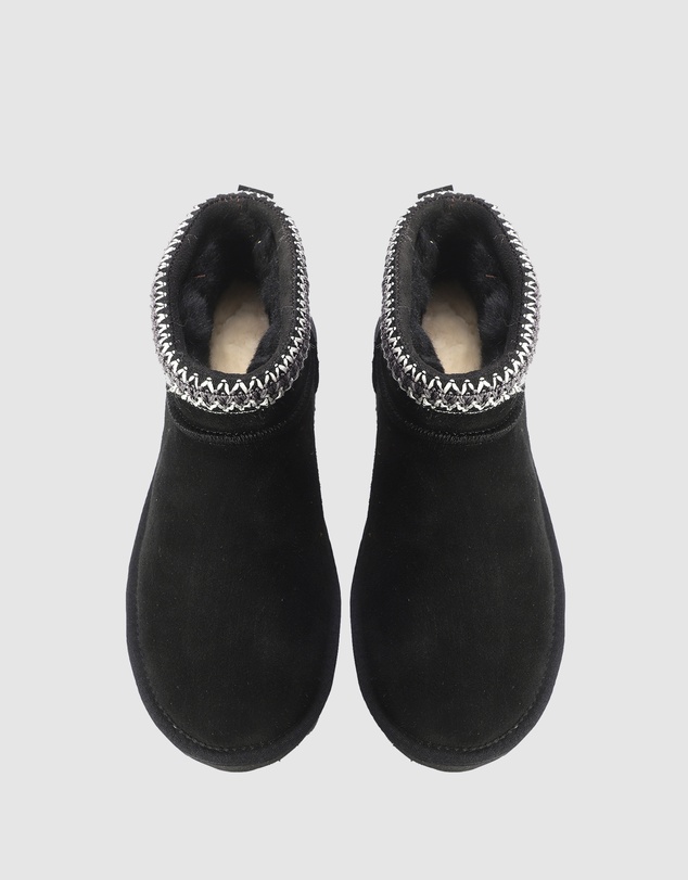 AusWooli Ugg Boots - Altona Sheepskin Wool Ankle Braid Boots