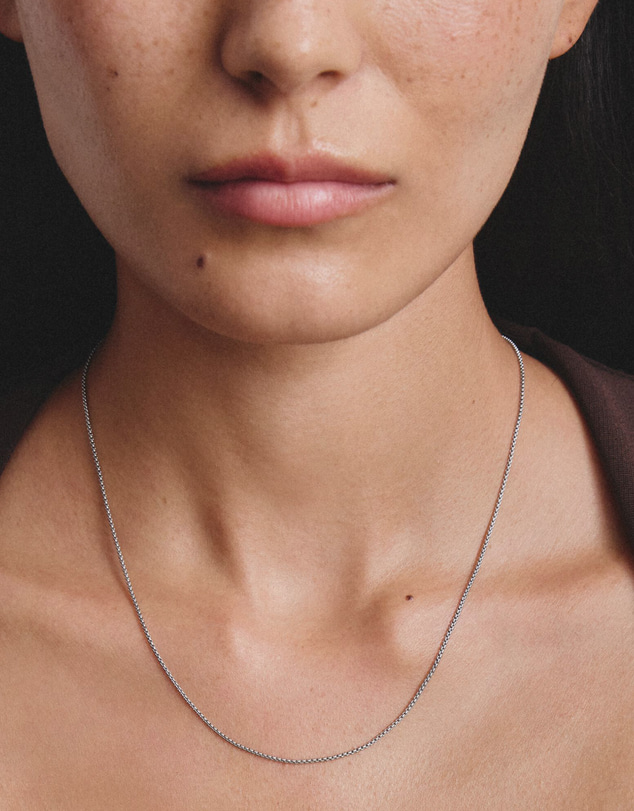 THOMAS SABO - Silver-Plated Box Chain Necklace 1mm