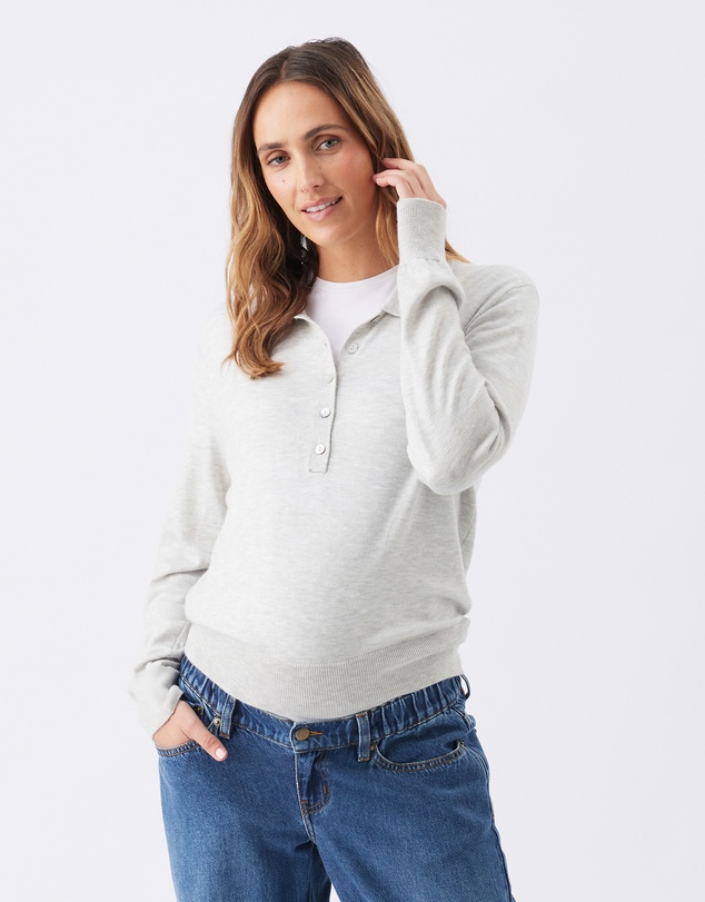 Ripe Maternity - Piper Polo Nursing Knit