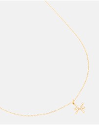 Lovisa - Waterproof Gold Plated Stainless Steel Cubic Zirconia Pisces Zodiac Sign Necklace