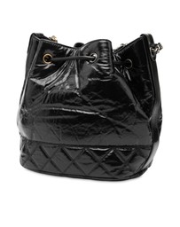 Pre-Loved by Azura Reborn - Pre-Loved Shiny Aged Calfskin CC Chain Drawstring Bucket Bag