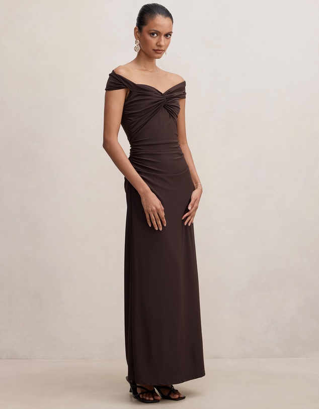 Forever New Petite - Daisy Petite Bardot Neck Maxi Dress