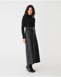 Forcast - Giselle Panel PU Skirt
