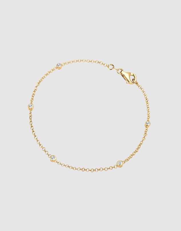 Elli Jewelry - Crystal Filigree Bracelet in Gold-Plated 925 Silver