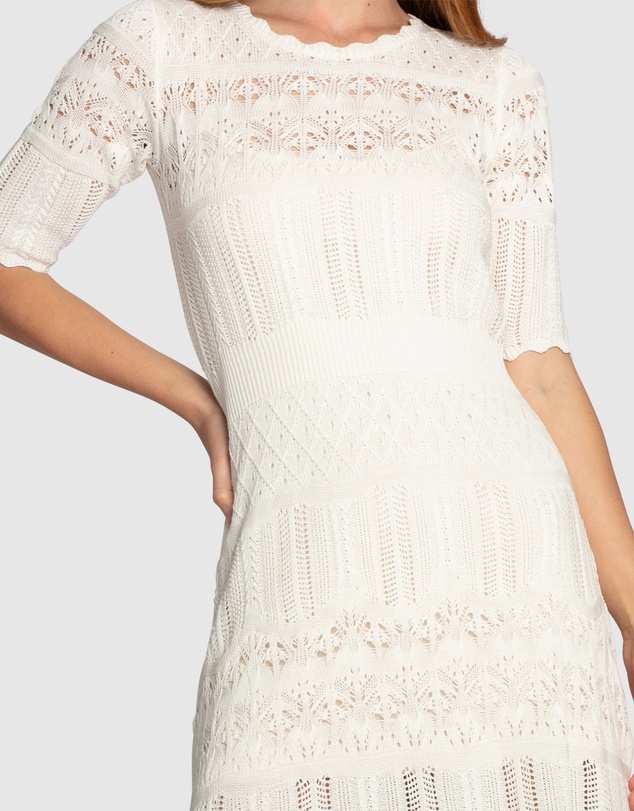 Belle & Bloom - Everbloom Crochet Mini Dress