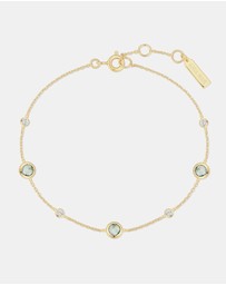 Ania Haie - Gold Mint Green Station Bracelet