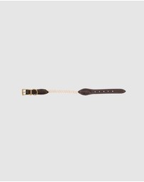 Mog & Bone - Rope & Leather Dog Collar- Natural