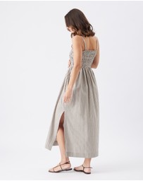 Ripe Maternity - Leo Stripe Shirred Dress