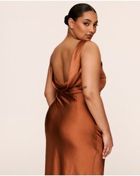 Six Stories - Cowl Back Satin Bridesmaid Dress