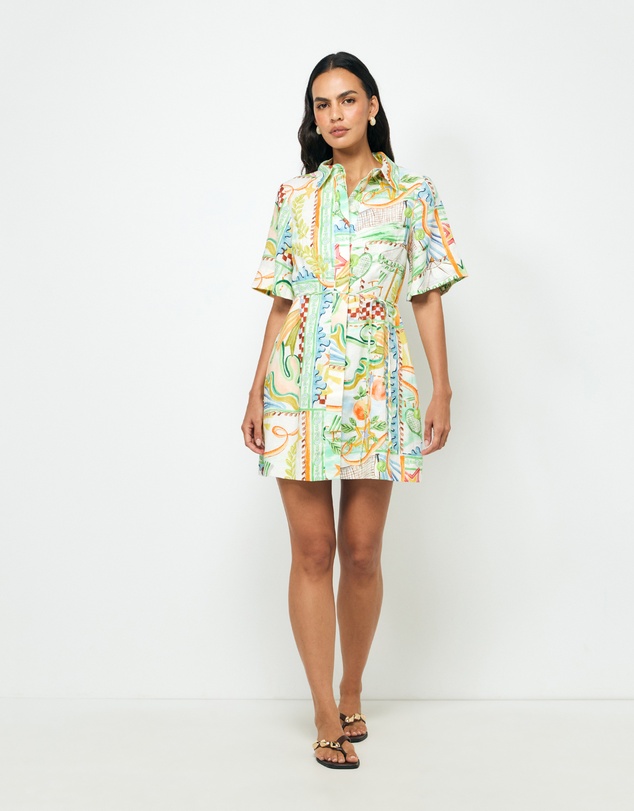 AERE - Lana Mini Shirt Dress