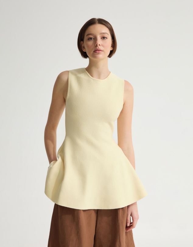 Oxford - Margot Knitted Peplum Top