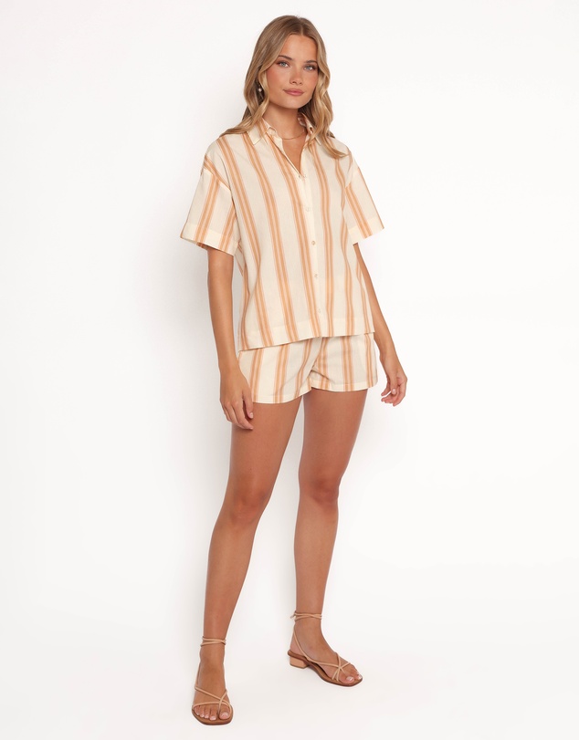 Petal & Pup - Anita Short Set - Beige Stripes